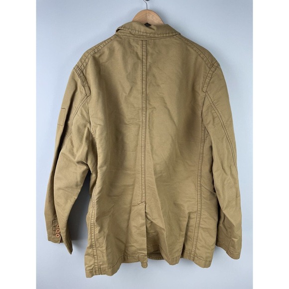 Boden Mens Canvas Utility Field Pocket Chore Military Style Jacket Brown Coat XL - Picture 3 of 7
